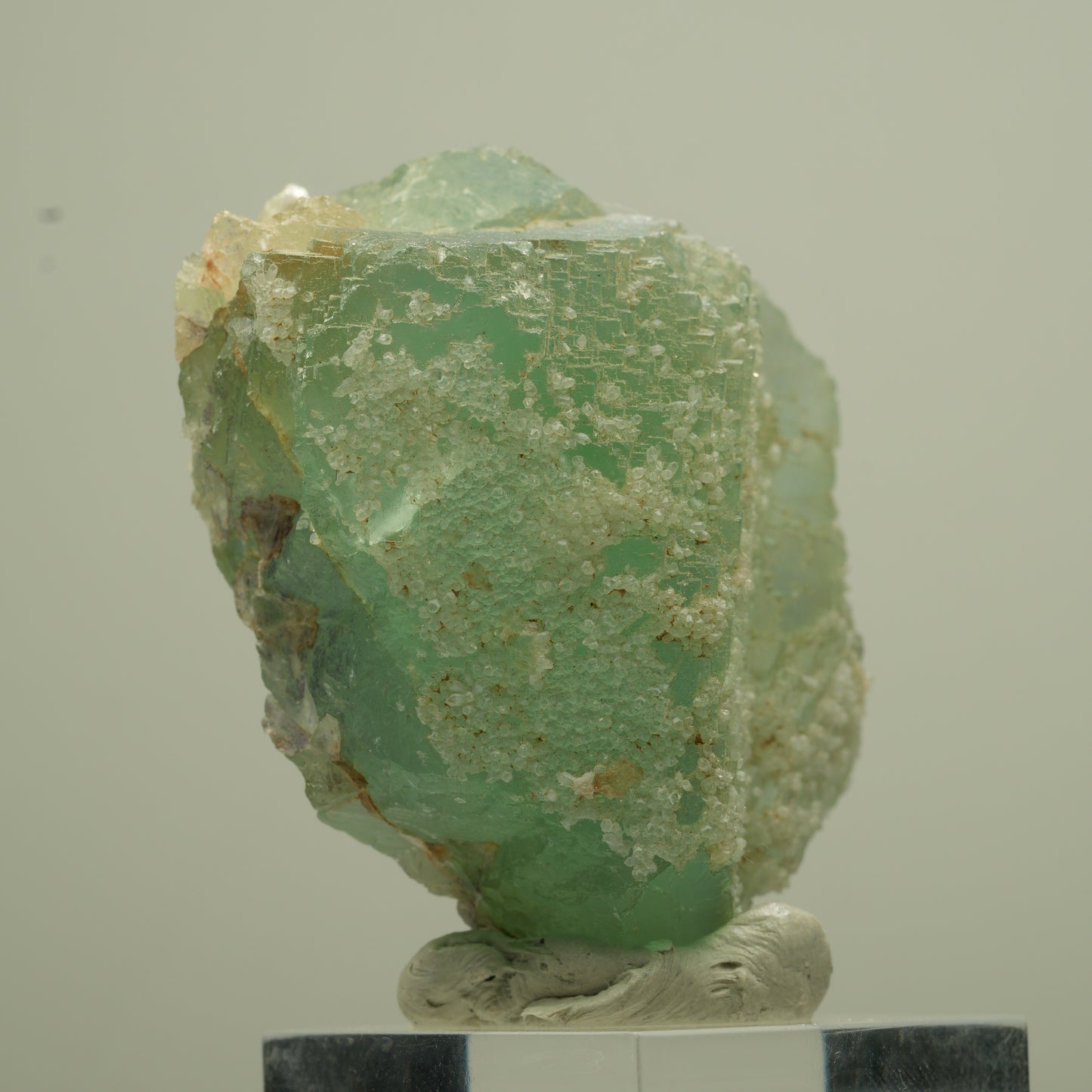 Seltene Phantom Fluorit Würfel Stufe, grün parkettiert Erongo, Namibia 50*37*30mm #13690