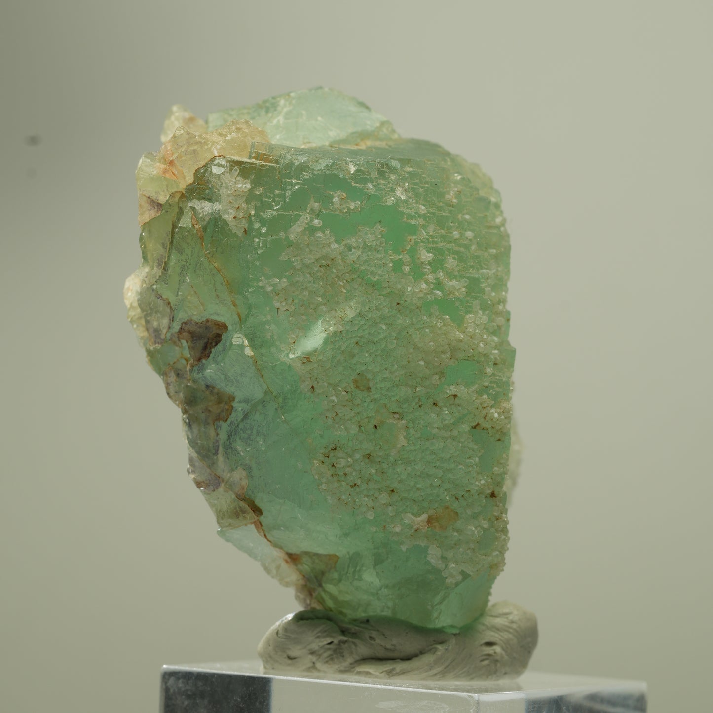 Seltene Phantom Fluorit Würfel Stufe, grün parkettiert Erongo, Namibia 50*37*30mm #13690