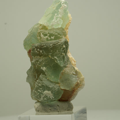 Seltene Phantom Fluorit Würfel Stufe, grün parkettiert Omehane, Namibia 60*30*23mm #13691