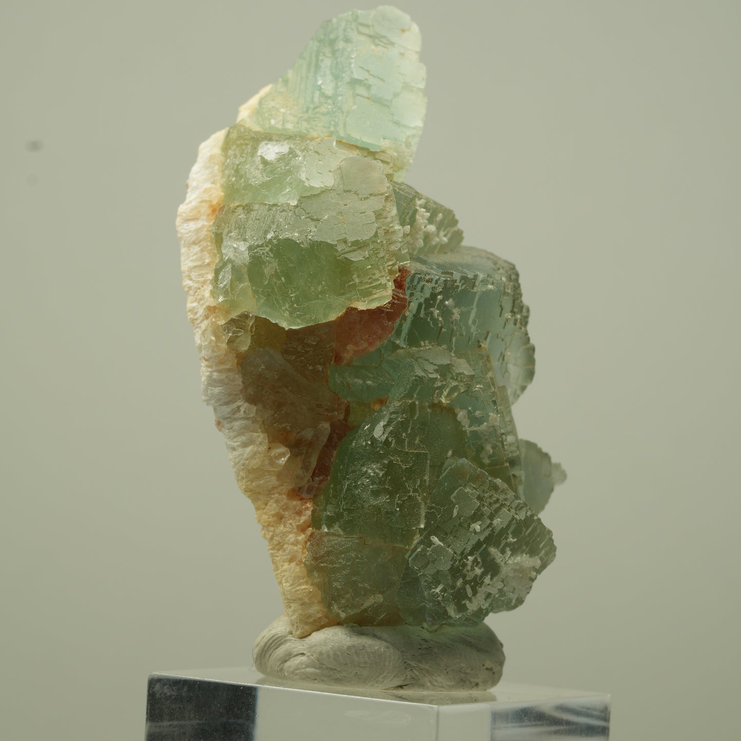 Seltene Phantom Fluorit Würfel Stufe, grün parkettiert Omehane, Namibia 60*30*23mm #13691