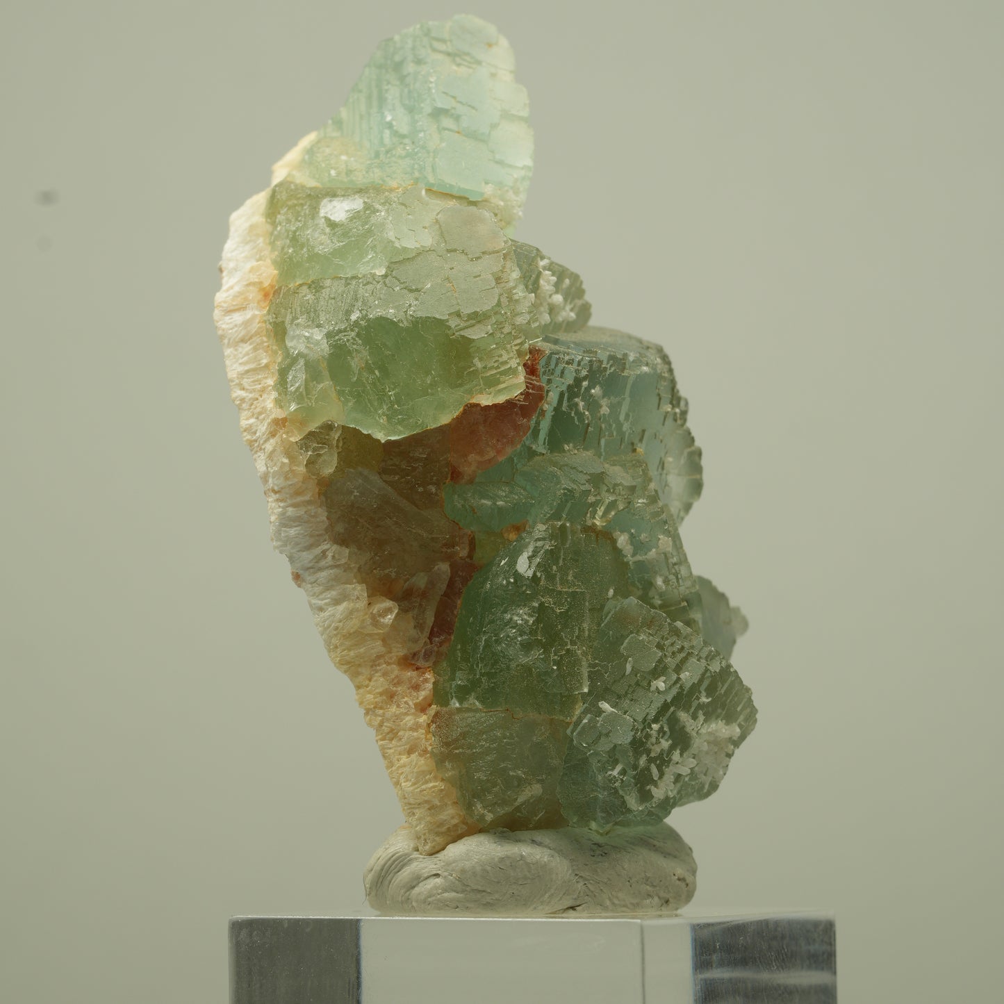 Seltene Phantom Fluorit Würfel Stufe, grün parkettiert Omehane, Namibia 60*30*23mm #13691