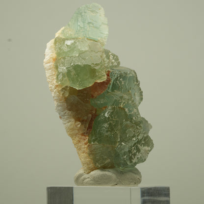 Seltene Phantom Fluorit Würfel Stufe, grün parkettiert Omehane, Namibia 60*30*23mm #13691
