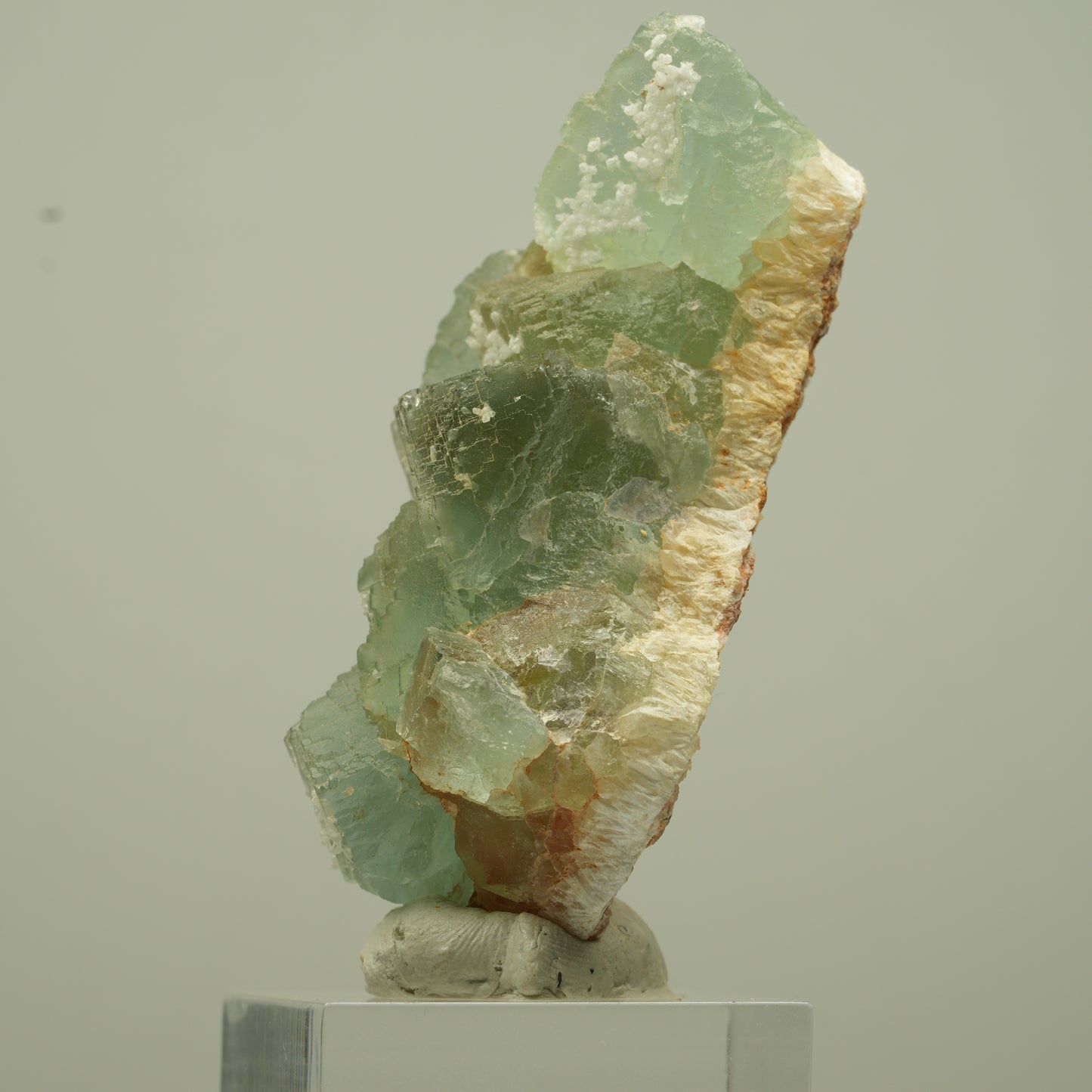 Seltene Phantom Fluorit Würfel Stufe, grün parkettiert Omehane, Namibia 60*30*23mm #13691