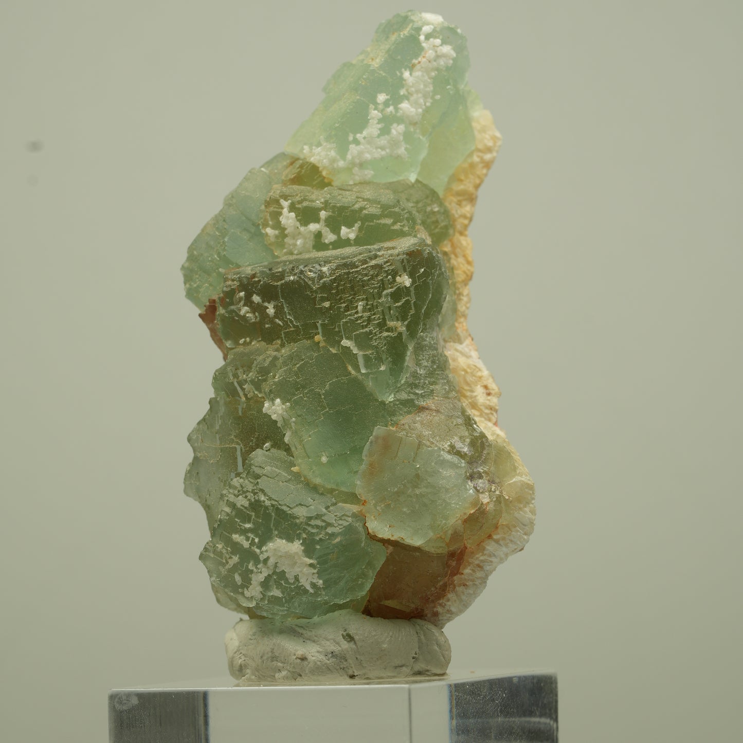 Seltene Phantom Fluorit Würfel Stufe, grün parkettiert Omehane, Namibia 60*30*23mm #13691