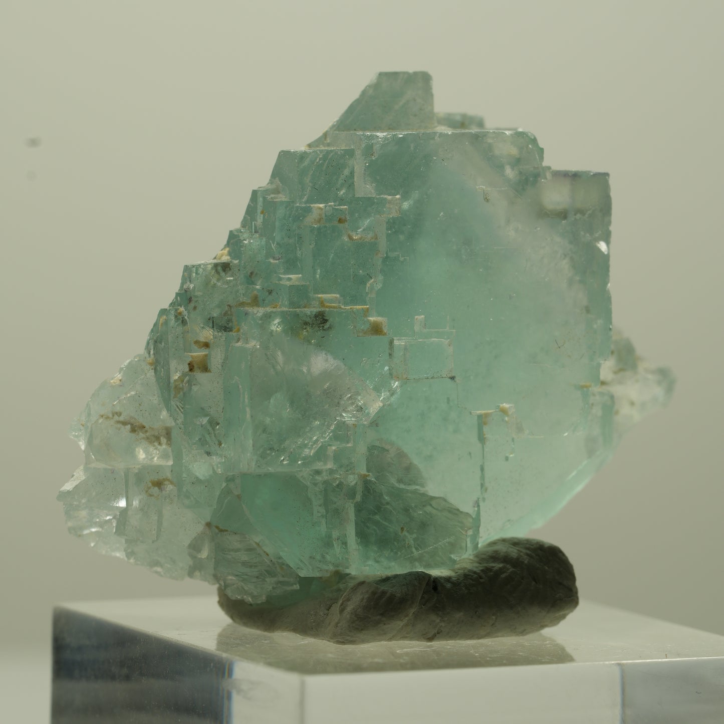 Seltene Phantom Fluorit Würfel Stufe, grün Okorusu, Namibia 35*24*20mm #13693