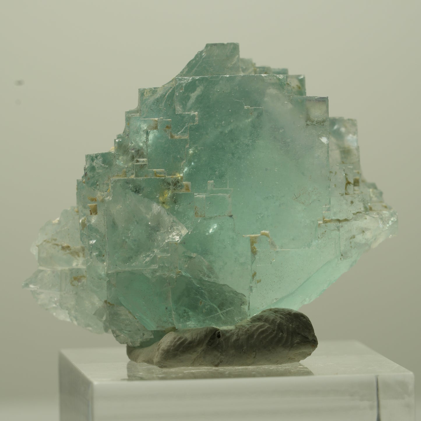 Seltene Phantom Fluorit Würfel Stufe, grün Okorusu, Namibia 35*24*20mm #13693