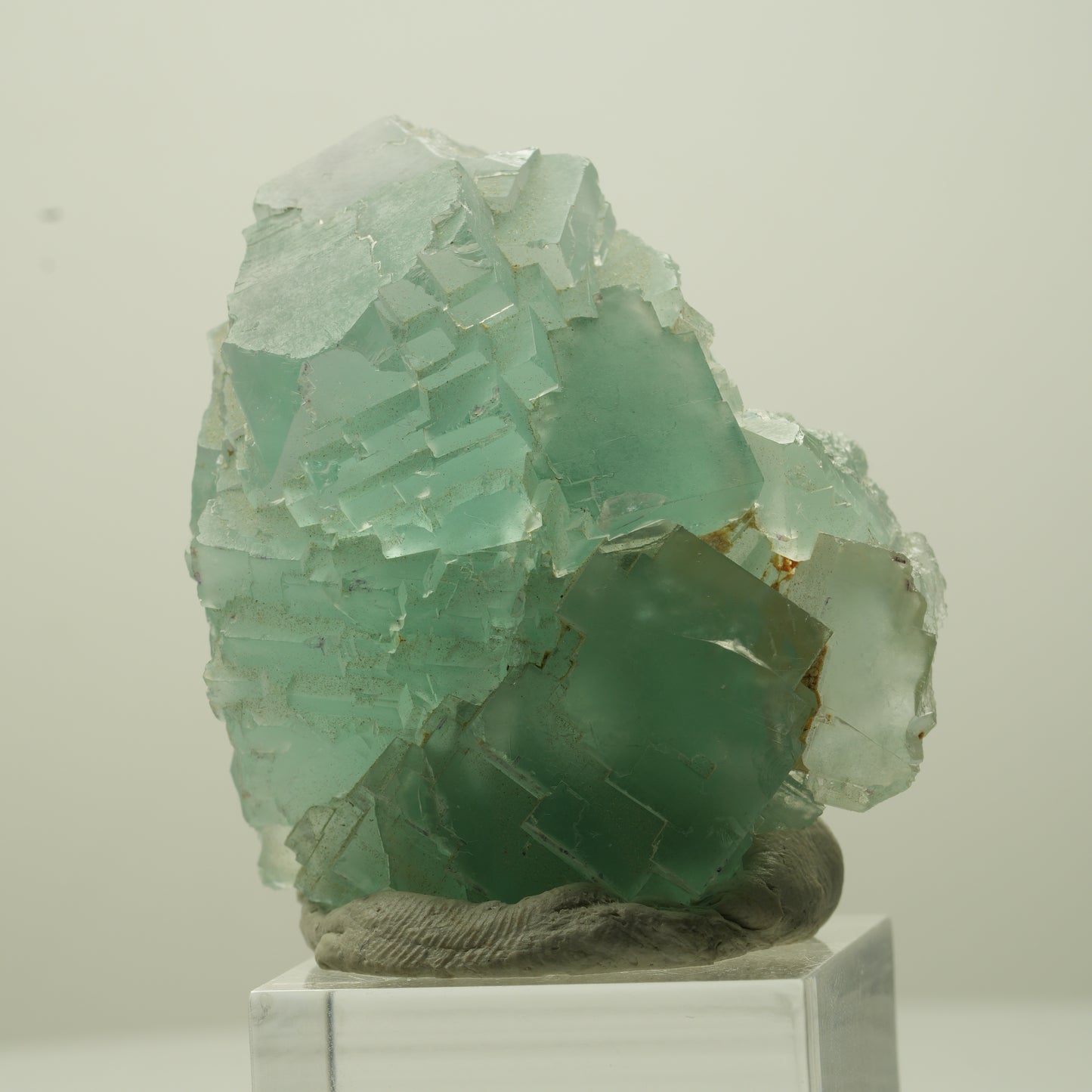 Seltene Phantom Fluorit Würfel Stufe, grün Omehane, Namibia 47*40*26mm #13694