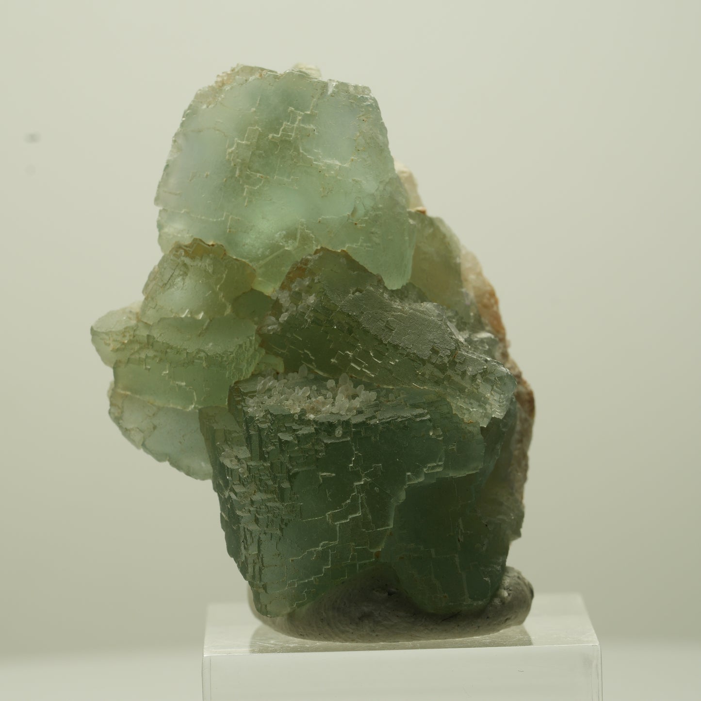 Seltene Phantom Fluorit Würfel Stufe, grün parkettiert Omehane, Namibia 44*31*23mm #13695