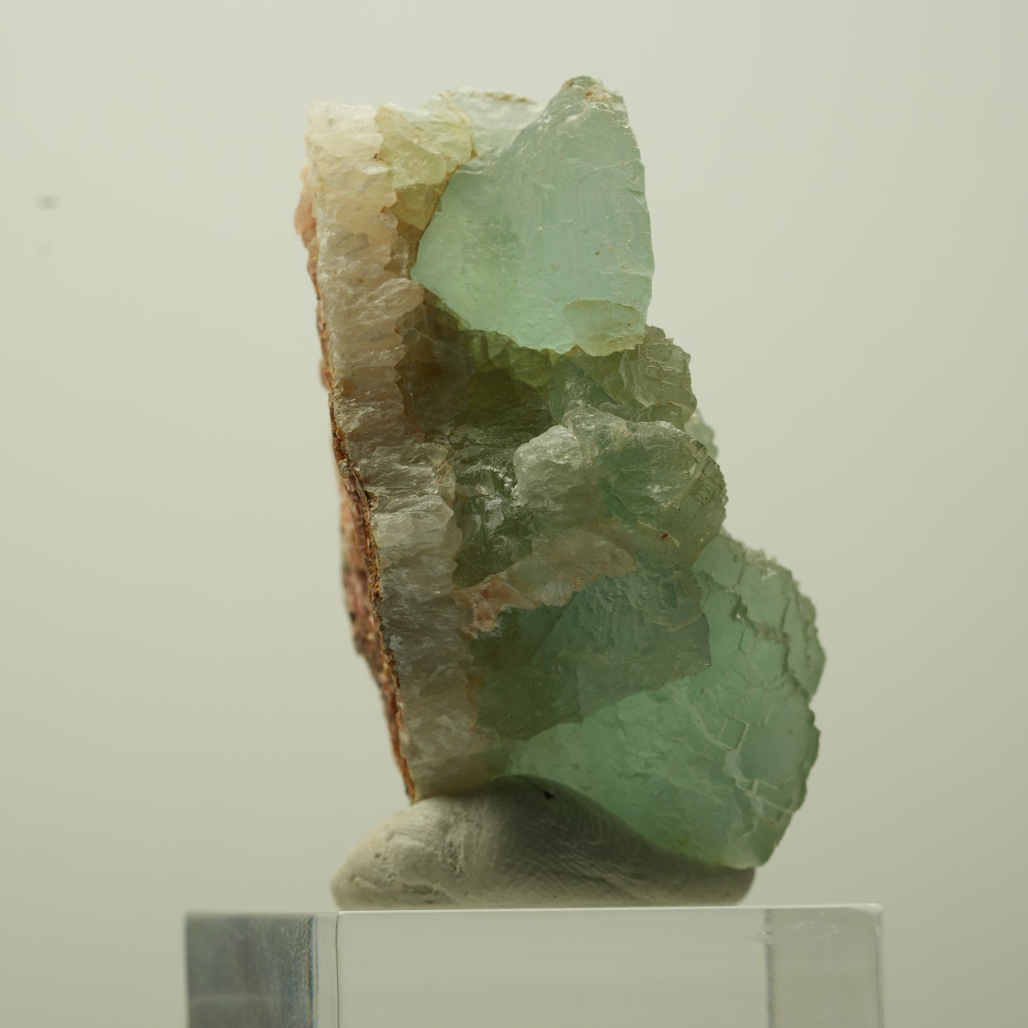 Seltene Phantom Fluorit Würfel Stufe, grün parkettiert Omehane, Namibia 44*31*23mm #13695