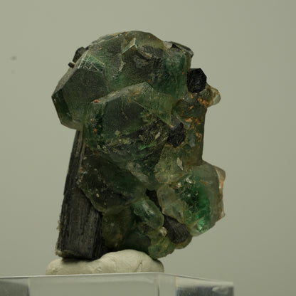 Phantom Fluorit hexagonal, Schörl Turmalin Stufe Erongo, Namibia 41*25*23mm #13697