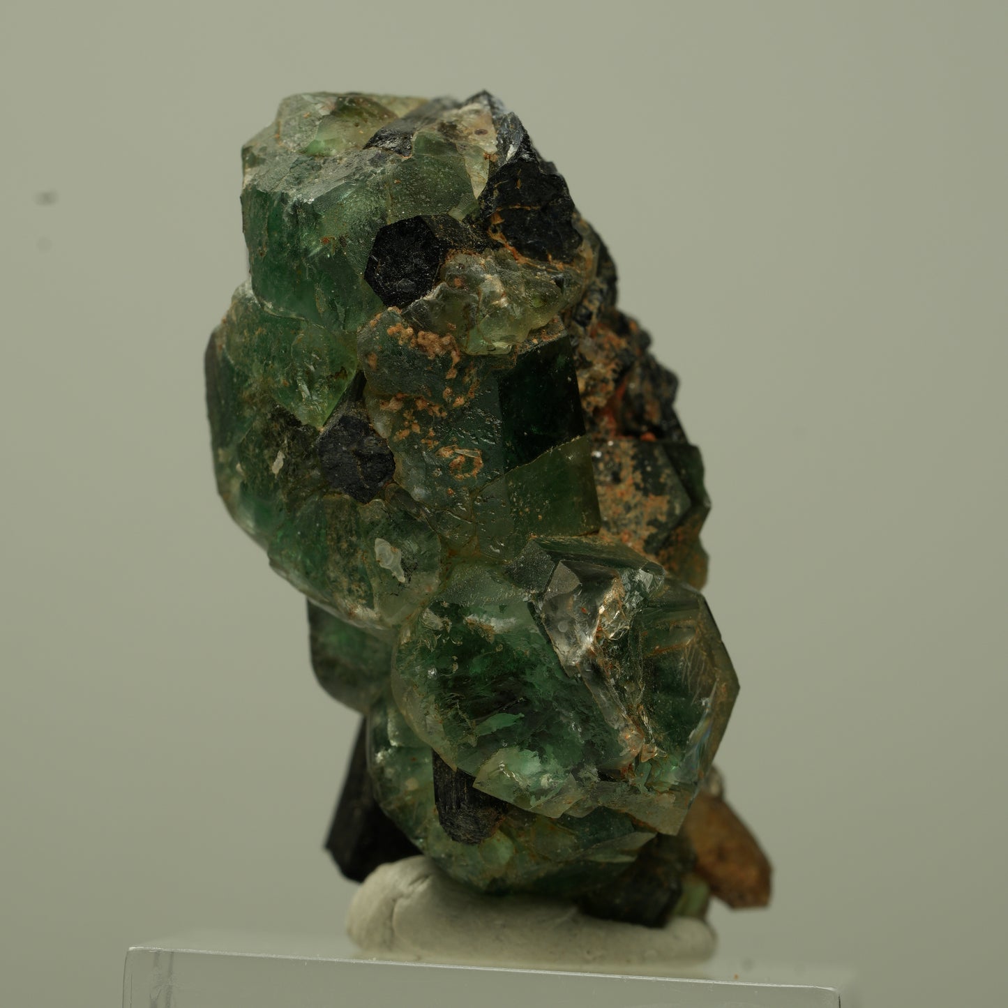 Phantom Fluorit hexagonal, Schörl Turmalin Stufe Erongo, Namibia 41*25*23mm #13697
