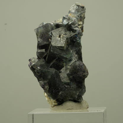 Bunte Phantom Fluorit, Schörl Turmalin, Hyalit Opal, Muskovit Erongo, Namibia 44*26*23mm #13698