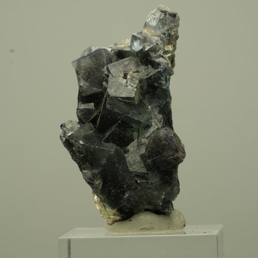 Bunte Phantom Fluorit, Schörl Turmalin, Hyalit Opal, Muskovit Erongo, Namibia 44*26*23mm #13698