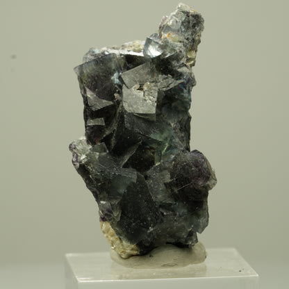Bunte Phantom Fluorit, Schörl Turmalin, Hyalit Opal, Muskovit Erongo, Namibia 44*26*23mm #13698
