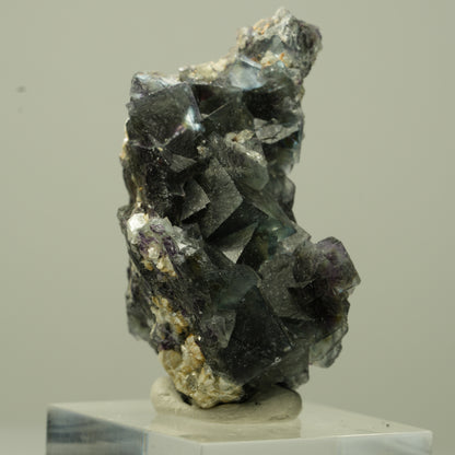 Bunte Phantom Fluorit, Schörl Turmalin, Hyalit Opal, Muskovit Erongo, Namibia 44*26*23mm #13698