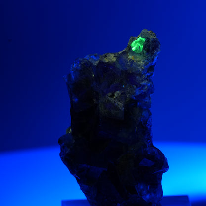 Bunte Phantom Fluorit, Schörl Turmalin, Hyalit Opal, Muskovit Erongo, Namibia 44*26*23mm #13698