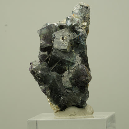 Bunte Phantom Fluorit, Schörl Turmalin, Hyalit Opal, Muskovit Erongo, Namibia 44*26*23mm #13698