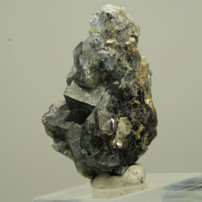 Bunte Phantom Fluorit, Schörl Turmalin, Hyalit Opal, Muskovit Erongo, Namibia 44*26*23mm #13698