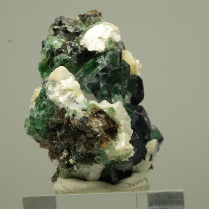 Phantom Fluorit Würfel, Schörl Turmalin, Muskovit Erongo, Namibia 45*32*29mm #13699