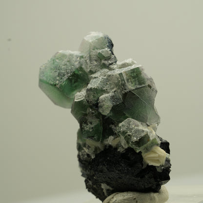Phantom Fluorit hexagonal, Schörl Turmalin, Muskovit Erongo, Namibia 37*27*14mm #13700