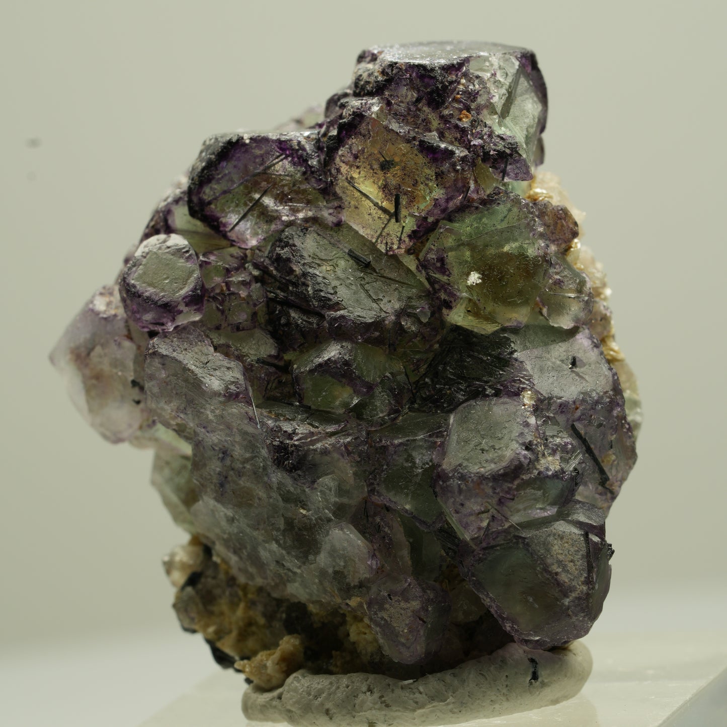 Phantom Fluorit, Schörl Turmalin, Muskovit, Rauchquarz Erongo, Namibia 34*29*20mm #13701