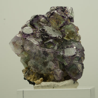 Phantom Fluorit, Schörl Turmalin, Muskovit, Rauchquarz Erongo, Namibia 34*29*20mm #13701