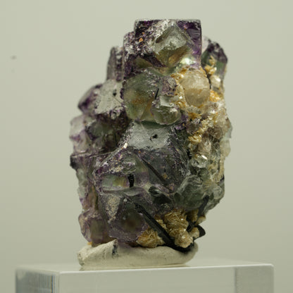 Phantom Fluorit, Schörl Turmalin, Muskovit, Rauchquarz Erongo, Namibia 34*29*20mm #13701