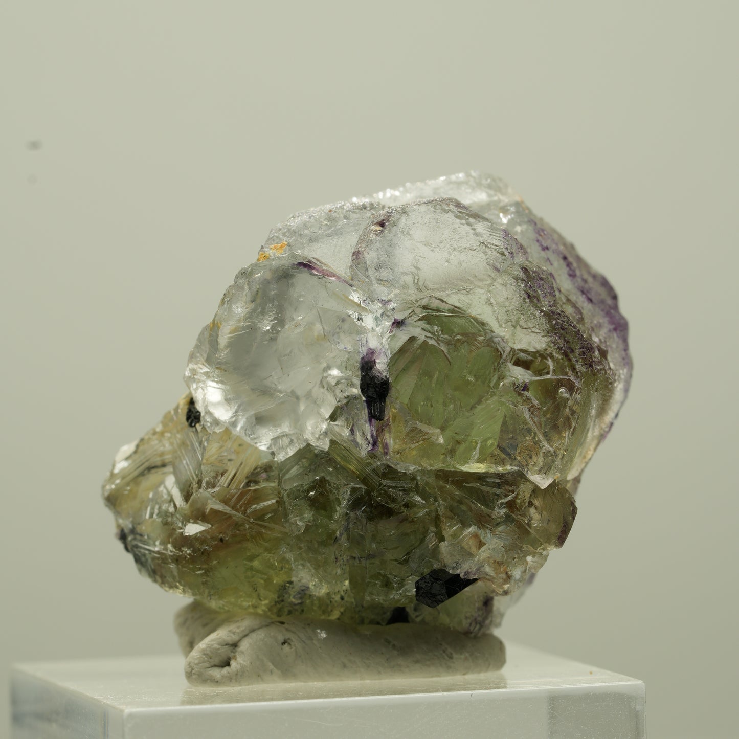 Phantom Fluorit hexagonal, Schörl Turmalin Stufe Erongo, Namibia 29*28*21mm #13702