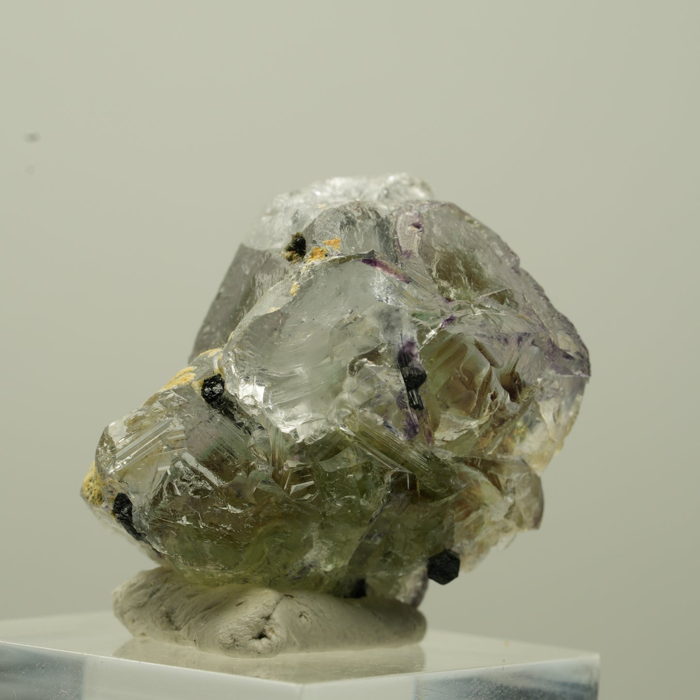 Phantom Fluorit hexagonal, Schörl Turmalin Stufe Erongo, Namibia 29*28*21mm #13702