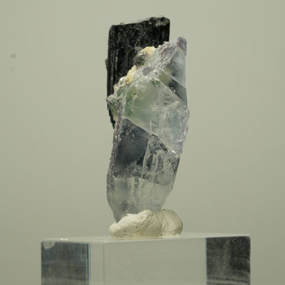 Phantom Fluorit Würfel, Schörl Turmalin, Muskovit Erongo, Namibia 44*21*14mm #13703