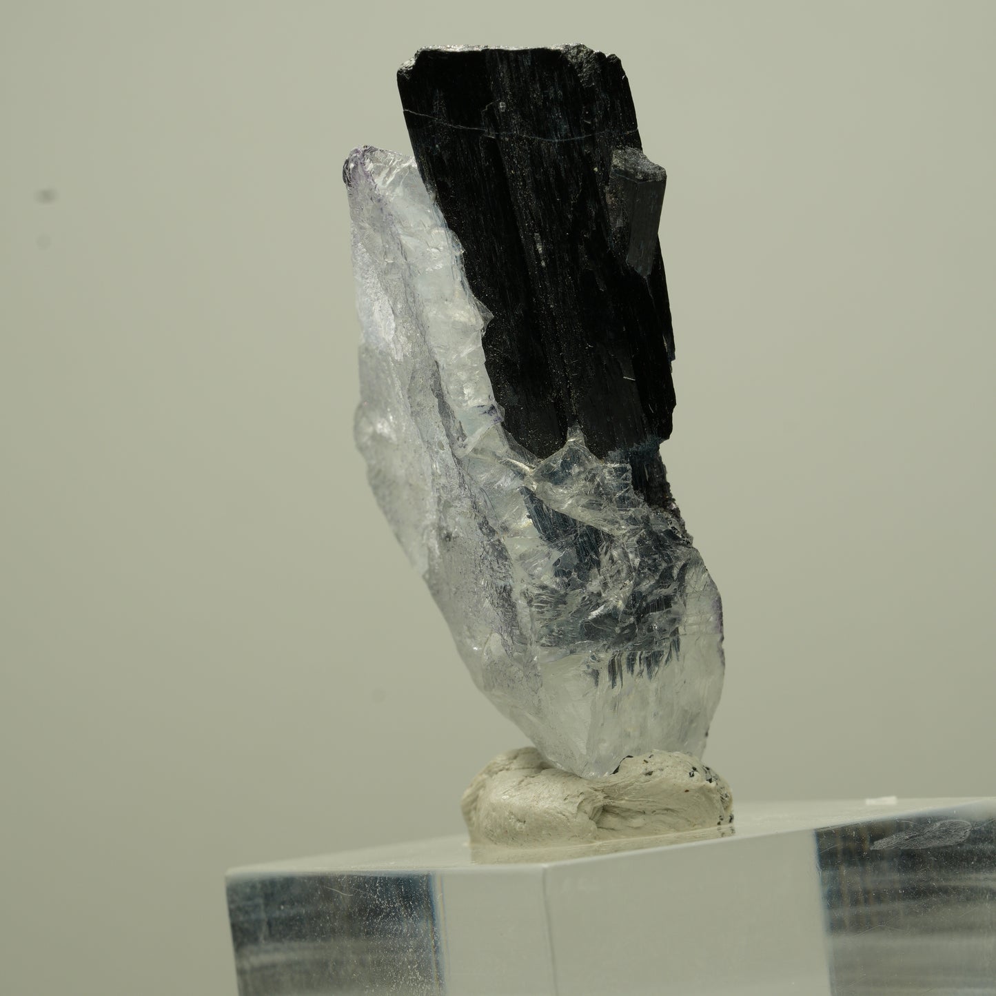 Phantom Fluorit Würfel, Schörl Turmalin, Muskovit Erongo, Namibia 44*21*14mm #13703