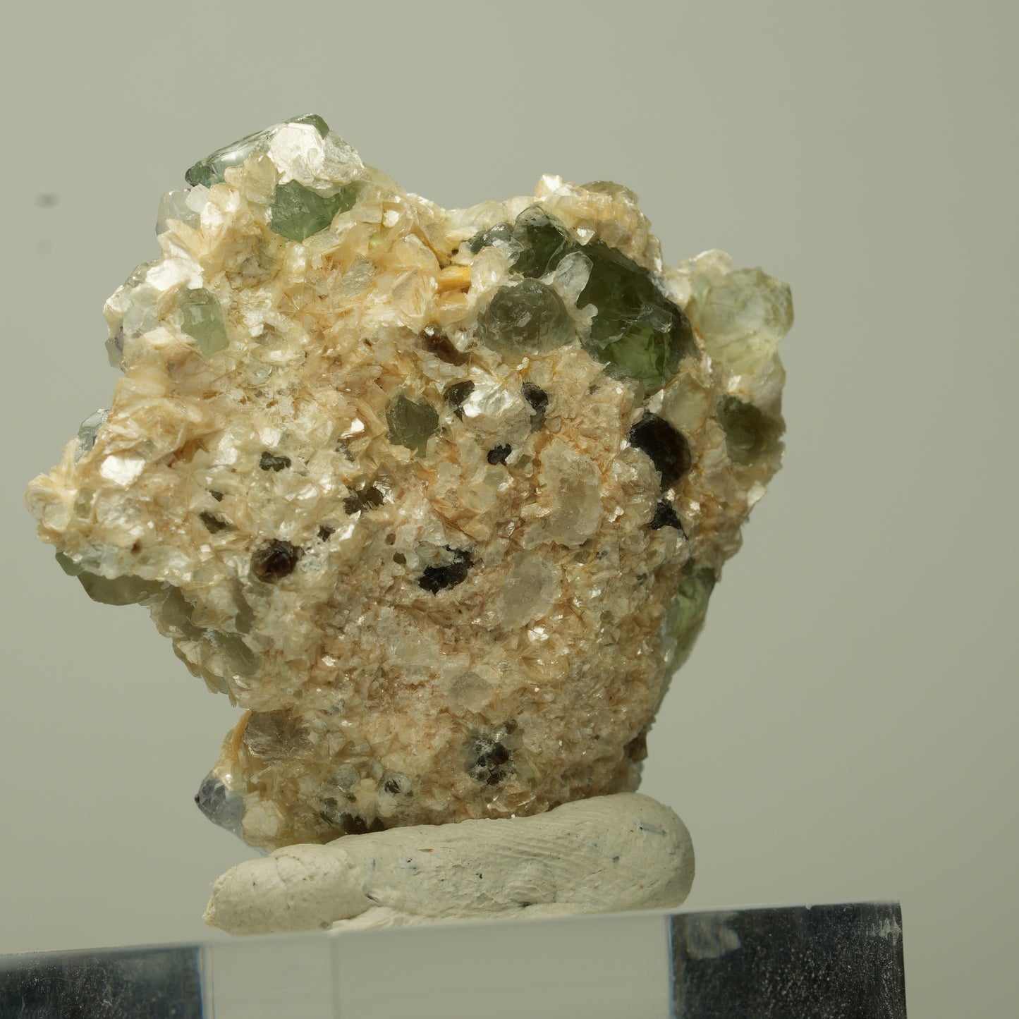 Phantom Fluorit Würfel, Schörl Turmalin, Muskovit Erongo, Namibia 33*32*14mm #13706