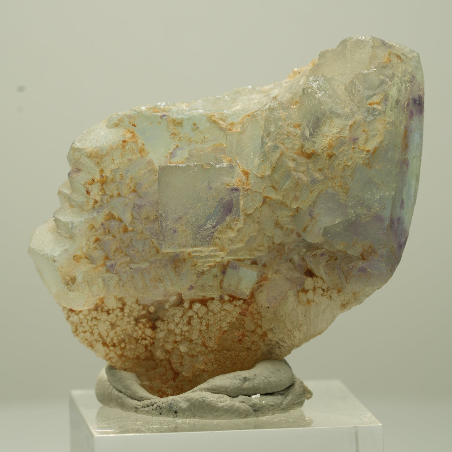 Seltene Phantom Fluorit Stufe, grün lila Omehane, Namibia 46*31*14mm #13707