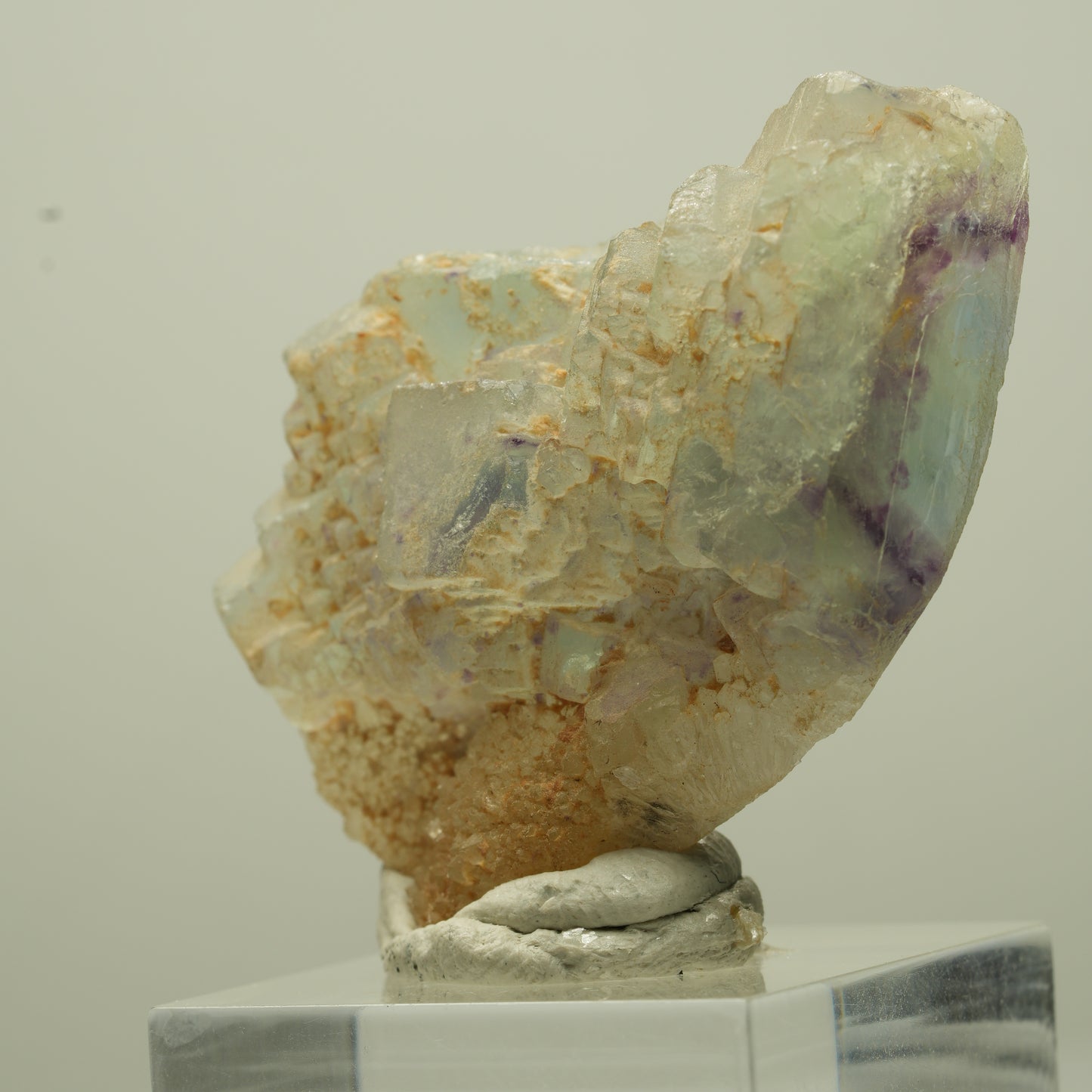 Seltene Phantom Fluorit Stufe, grün lila Omehane, Namibia 46*31*14mm #13707