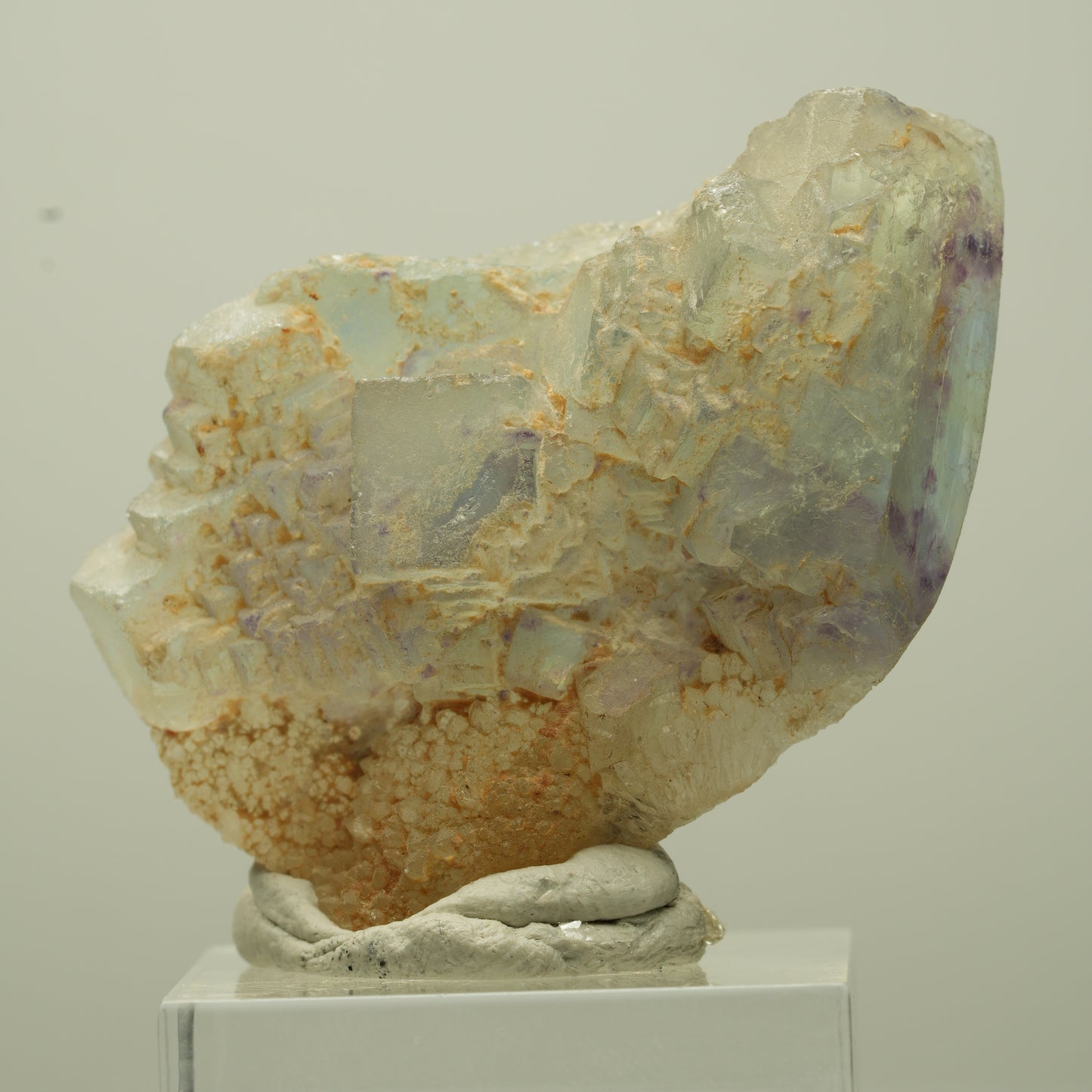 Seltene Phantom Fluorit Stufe, grün lila Omehane, Namibia 46*31*14mm #13707
