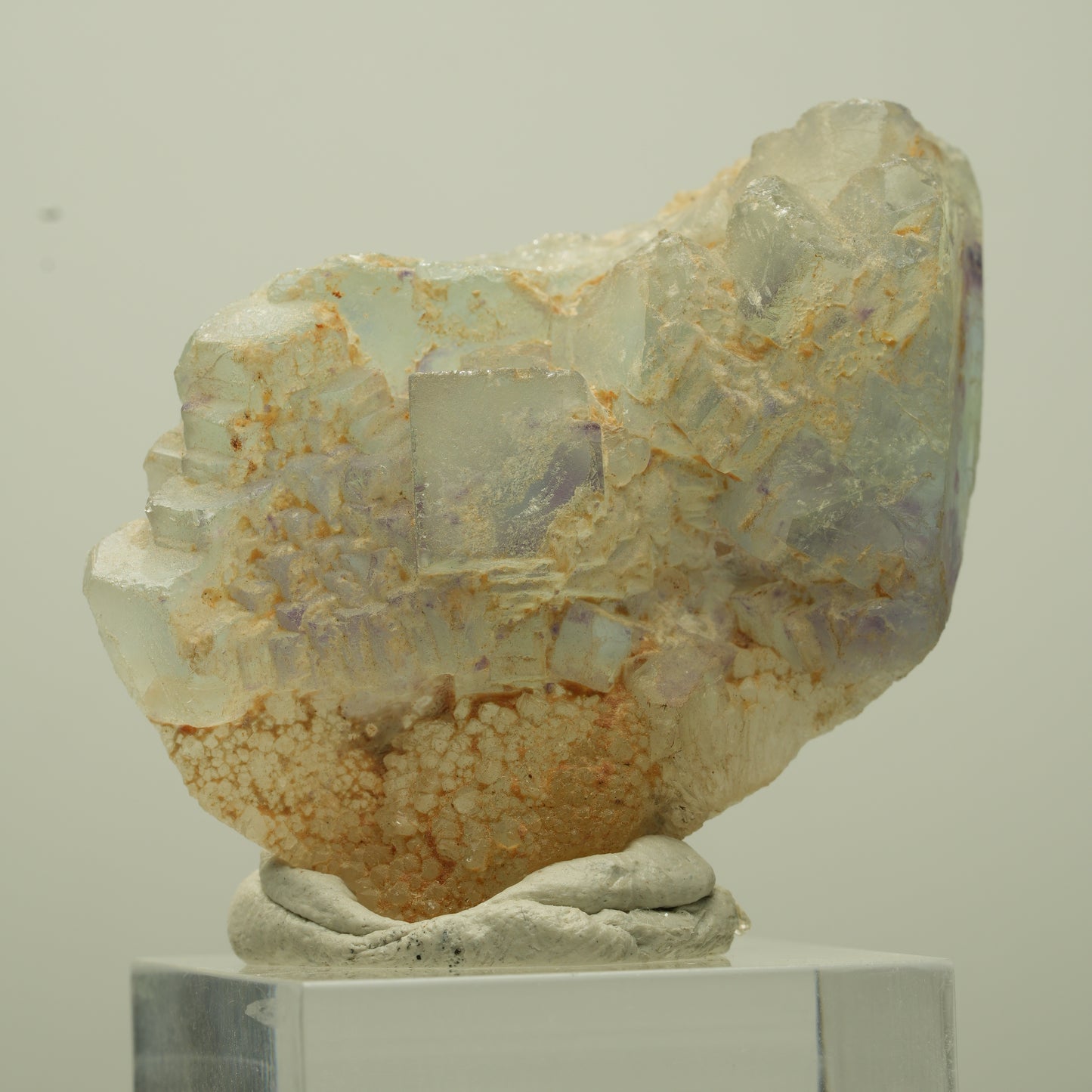 Seltene Phantom Fluorit Stufe, grün lila Omehane, Namibia 46*31*14mm #13707