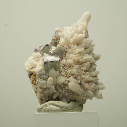 Seltene Phantom Fluorit Würfel, Quarz Stufe Brandberg, Namibia 53*34*25mm #13708