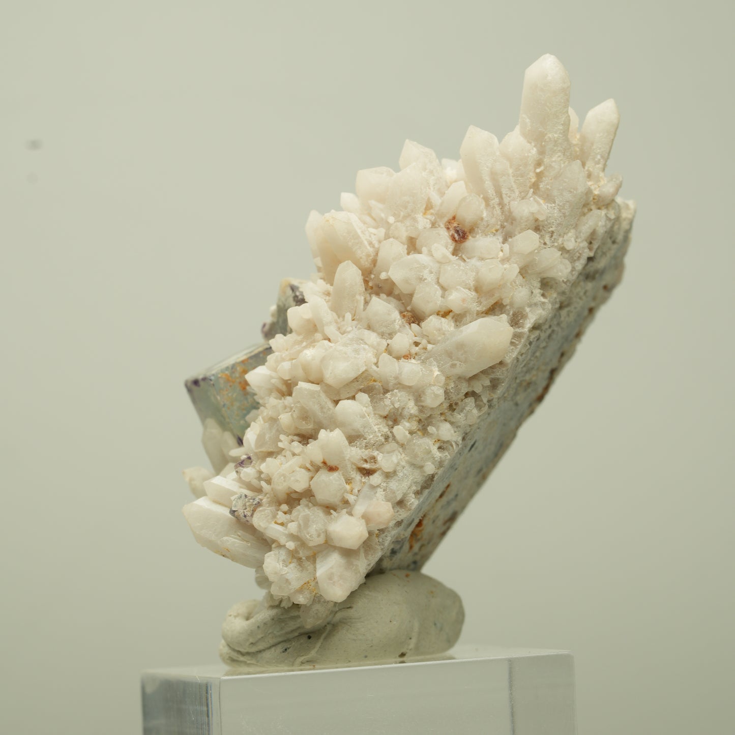 Seltene Phantom Fluorit Würfel, Quarz Stufe Brandberg, Namibia 53*34*25mm #13708