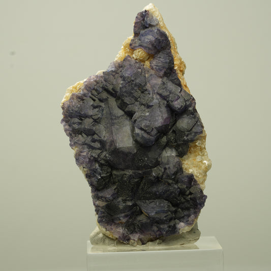 Seltene Phantom Fluorit Würfel, Muskovit Stufe Erongo, Namibia 54*30*18mm #13709