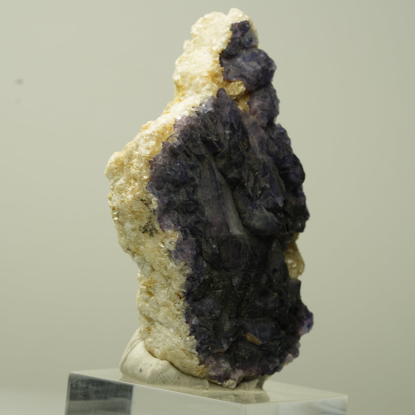 Seltene Phantom Fluorit Würfel, Muskovit Stufe Erongo, Namibia 54*30*18mm #13709