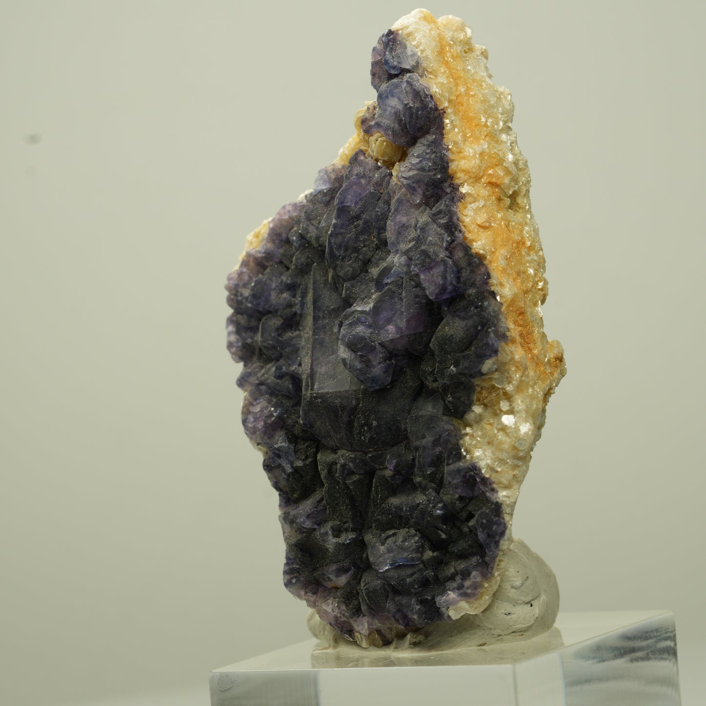 Seltene Phantom Fluorit Würfel, Muskovit Stufe Erongo, Namibia 54*30*18mm #13709