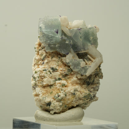 Cubes rares de fluorine fantôme, quartz, orthose, Brandberg, Namibie 40*27*21mm #13710