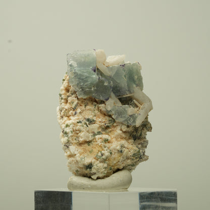 Cubes rares de fluorine fantôme, quartz, orthose, Brandberg, Namibie 40*27*21mm #13710