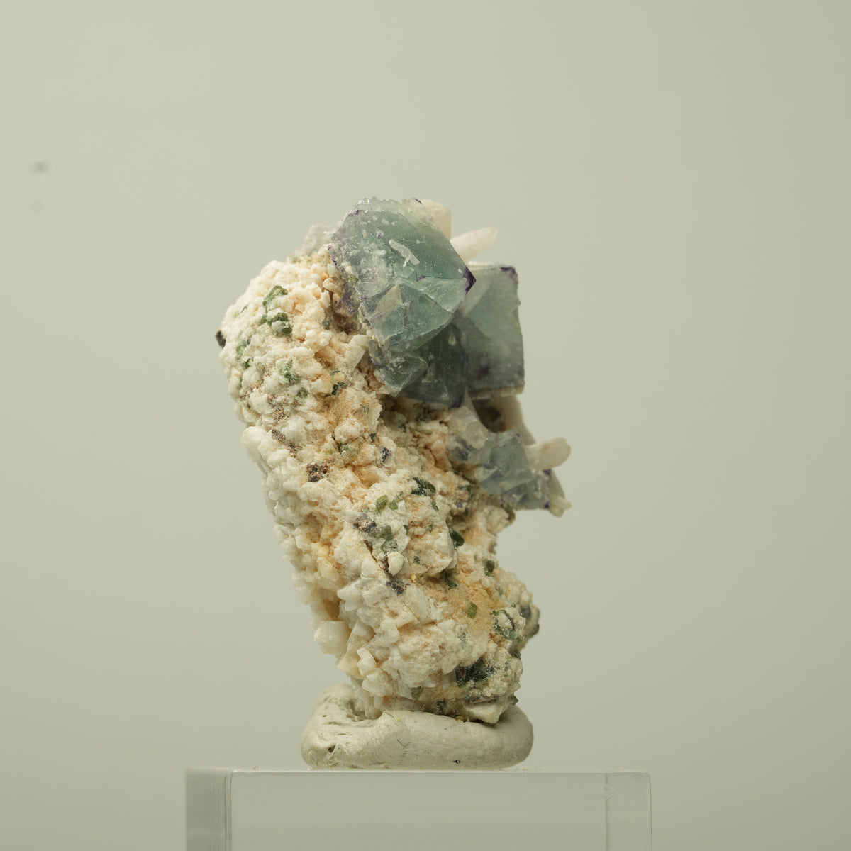 Cubes rares de fluorine fantôme, quartz, orthose, Brandberg, Namibie 40*27*21mm #13710