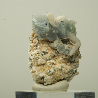 Cubes rares de fluorine fantôme, quartz, orthose, Brandberg, Namibie 40*27*21mm #13710