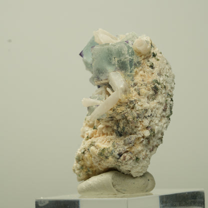 Cubes rares de fluorine fantôme, quartz, orthose, Brandberg, Namibie 40*27*21mm #13710