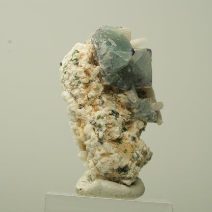 Cubes rares de fluorine fantôme, quartz, orthose, Brandberg, Namibie 40*27*21mm #13710