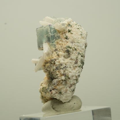 Cubes rares de fluorine fantôme, quartz, orthose, Brandberg, Namibie 40*27*21mm #13710