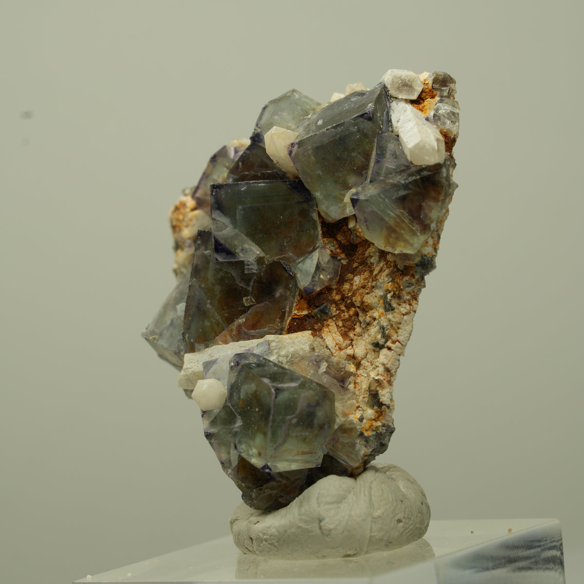Rare Fluorite fantôme cubique, Quartz, Orthose Brandberg, Namibie 39*34*17mm #13711