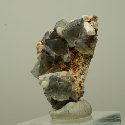Rare Fluorite fantôme cubique, Quartz, Orthose Brandberg, Namibie 39*34*17mm #13711